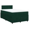 vidaXL Boxspringbett mit Matratze Dunkelgr&uuml;n 120x200 cm Samt