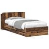 vidaXL Bettgestell mit Stauraum und Kopfteil Altholz 80 x 200 cm