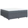vidaXL Boxspringbett mit Matratze Dunkelgrau 200x200 cm Samt