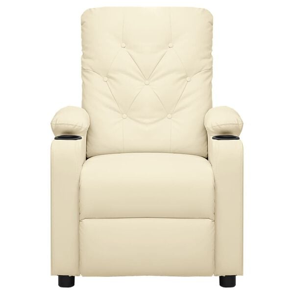 vidaXL Massagesessel Elektrisch Creme Kunstleder