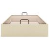 vidaXL Ottoman-Bett ohne Matratze Creme 90x190 cm Stoff