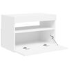 vidaXL TV-Schrank mit LED-Leuchten Weiß 60x35x40 cm