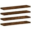 vidaXL Wandregale 4 Stk. R&auml;uchereiche 40x10x1,5 cm Holzwerkstoff