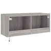 vidaXL TV-Wandschrank mit LED-Leuchten Grau Sonoma 100x35x41 cm