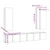 vidaXL 5-tlg. TV-Schrank-Set R&auml;uchereiche Holzwerkstoff