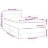 vidaXL Boxspringbett mit Matratze Dunkelblau 100x200 cm Samt