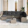 vidaXL Gartensofa-set Grau Poly-Rattan
