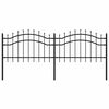 vidaXL Gartenzaun Woerden mit Speerspitze Schwarz 240 x 175 cm Stahl