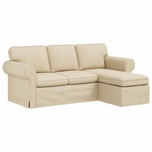 vidaXL Sofa Creme 195 x 138 x 80 cm Stoff