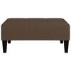 vidaXL Schlafsofa 2-Sitzer mit Hocker Braun Mikrofasergewebe