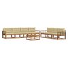 vidaXL Outdoor-Sofagarnitur mit Kissen 8 pcs Natur und Beige