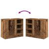 vidaXL Badezimmerschrank mit T&uuml;r Altholz 63 x 29 x 55 cm Holzwerkstoff