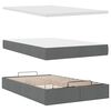 vidaXL Ottoman-Bett mit Matratze & LEDs Dunkelgrau 120x190 cm Stoff