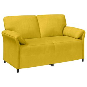 vidaXL 2-Sitzer Sofa Gelb 158 x 83 x 95 cm Samt