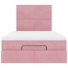 vidaXL Ottoman-Bett mit Matratzen & LEDs Rosa 120x190 cm Samt