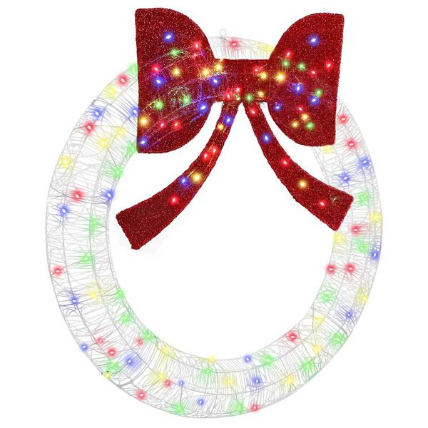 vidaXL Kranz mit 150 LEDs Mehrfarbig 120 cm Acryl