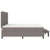 vidaXL Boxspringbett mit Matratze Taupe 200 x 200 cm Stoff