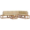 vidaXL Outdoor-Sofagarnitur mit Kissen 7 St&uuml;ck Natur und Beige