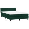vidaXL Boxspringbett mit Matratze Dunkelgr&uuml;n 160x220 cm Samt