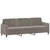 vidaXL 3-Sitzer-Sofa mit Hocker Hellgrau 210 cm Samt