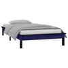 vidaXL Massivholzbett mit LEDs Schwarz 90x190 cm