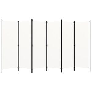 vidaXL 6-tlg. Raumteiler Wei&szlig; 300x180 cm