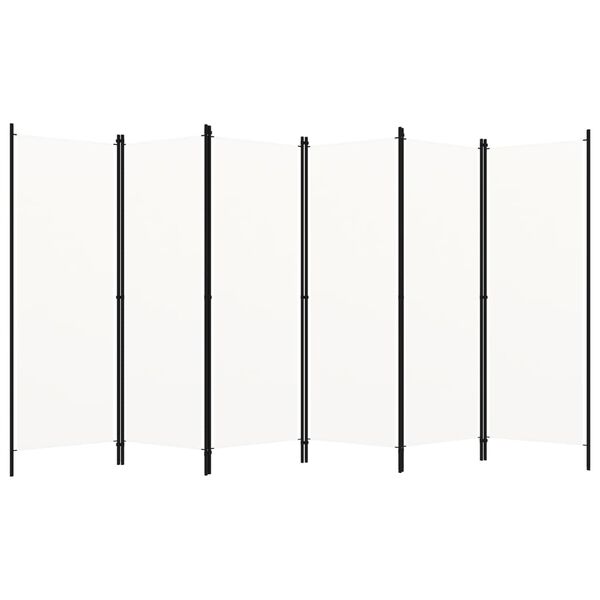 vidaXL 6-tlg. Raumteiler Weiß 300x180 cm