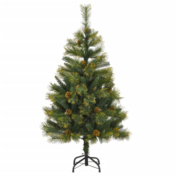 vidaXL Künstlicher Weihnachtsbaum Klappbar mit Zapfen 150 cm