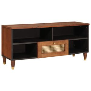 vidaXL TV-Schr&auml;nk mit Regal Braun 100 x 33,5 x 46 cm Massivholz Mango