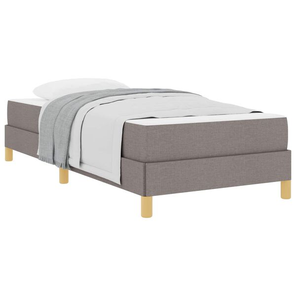 vidaXL Boxspringbett mit Matratze Taupe 90 x 190 cm Stoff