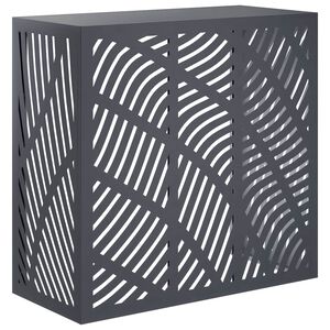 vidaXL Klimaanlagenabdeckung Anthrazit 110 x 50 x 105 cm Stahl