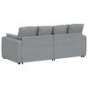vidaXL Modulares Sofa mit Kissen Hellgrau