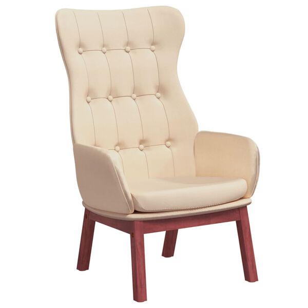 vidaXL Relaxsessel Creme Stoff