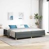 vidaXL Boxspringbett mit Matratze Dunkelgrau 200 x 200 cm Stoff