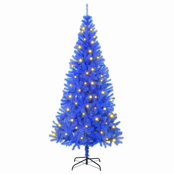vidaXL Weihnachtsbaum mit 300 LEDs mit St&auml;nder Blau 180 cm PVC