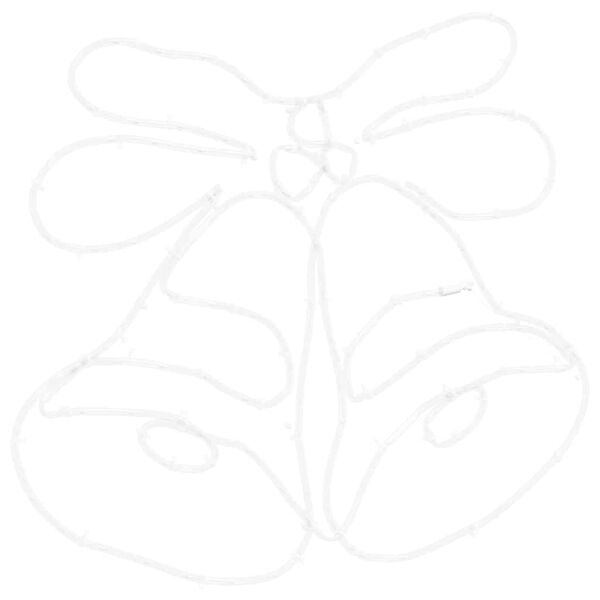 vidaXL Weihnachtsglocke mit 144 LEDs Mehrfarbig 56 x 46 cm PVC