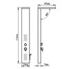 vidaXL Duschpaneel-System Edelstahl Quadratisch
