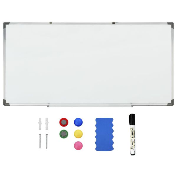 vidaXL Magnetisches Whiteboard Wei&szlig; 110x60 cm Stahl