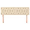vidaXL Kopfteile Creme 160x7x78/88 cm Stoff