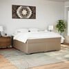 vidaXL Boxspringbett Matratze Cappuccino-Braun 180x200 cm Kunstleder