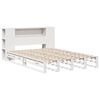 vidaXL Massivholzbett mit Regal ohne Matratze Wei&szlig; 140x190 cm