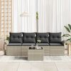 vidaXL Gartensofa-set 5 pcs Hellgrau und Dunkelgrau Poly-Rattan