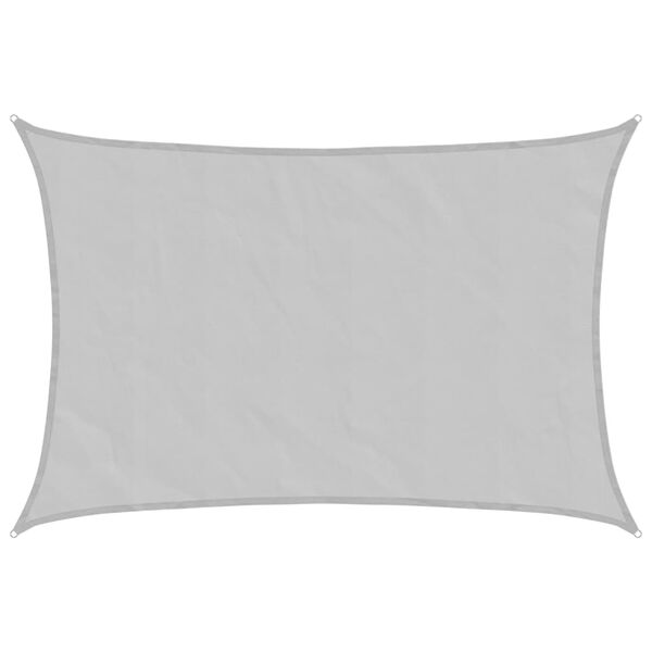 vidaXL Sonnensegel Hellgrau 3x2 m 100% Polyester Oxford