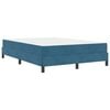 vidaXL Boxspringbett mit Matratze Dunkelblau 140 x 190 cm Stoff