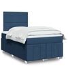 vidaXL Boxspringbett mit Matratze Blau 120x190 cm Stoff