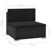 vidaXL 6-tlg. Garten-Lounge-Set mit Auflagen Poly Rattan Schwarz