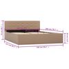 vidaXL Stauraumbett Hydraulisch Cappuccino-Braun Kunstleder 140&times;200 cm