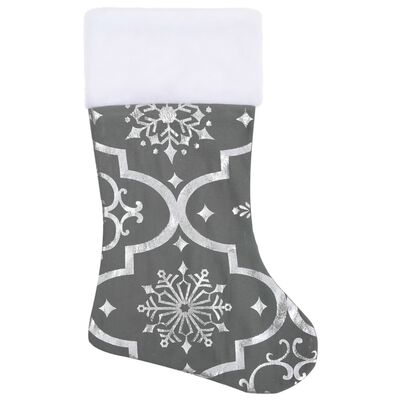 vidaXL Luxus-Weihnachtsbaumdecke mit Socke Grau 90 cm Stoff