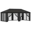 vidaXL Garten Pavillon mit Seitenw&auml;nden 6 x 3 m Anthrazit