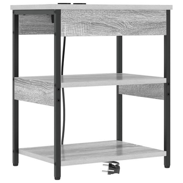 vidaXL Nachttisch Graues Sonoma 41 x 31 x 51 cm Holzwerkstoff